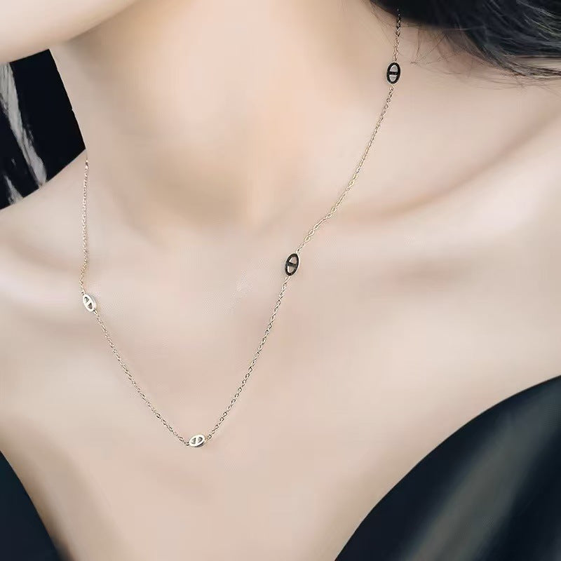 Minimalist Niche High-End Pig Nose Necklace