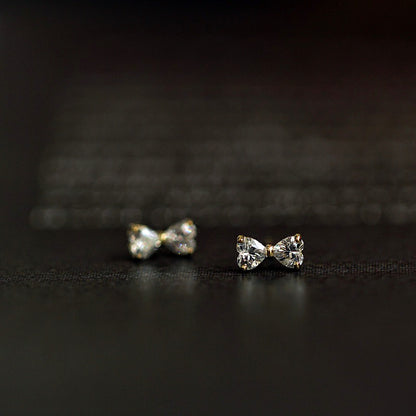 S925 Sterling Silver 14K Gold Plated  Mini Artistic Earrings
