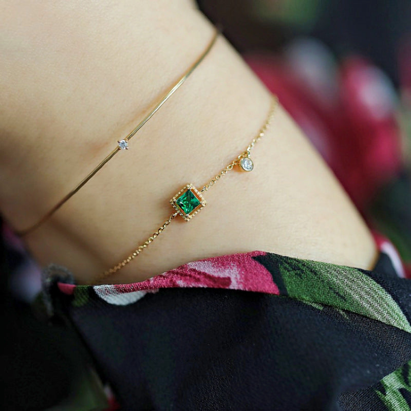 S925 Sterling Silver 14K Gold Plated Bracelet