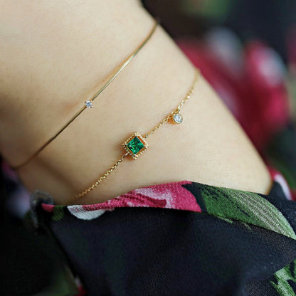 S925 Sterling Silver 14K Gold Plated Bracelet
