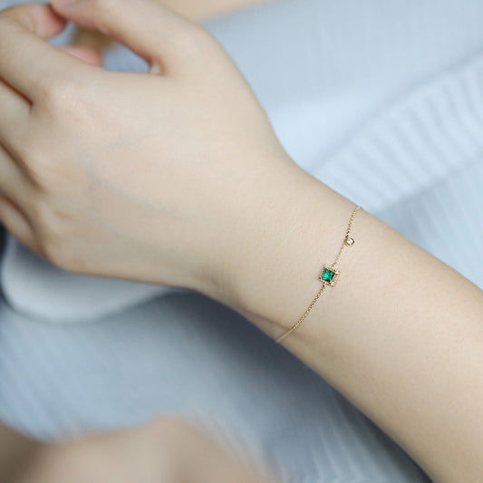 S925 Sterling Silver 14K Gold Plated Bracelet